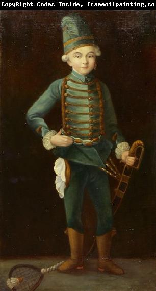 Friedrich August von Kaulbach Portrat eines Jungen in Husarenuniform